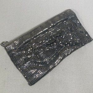 SCOOP NYC Olive Couture CLUTCH POUCH Metallic Mesh